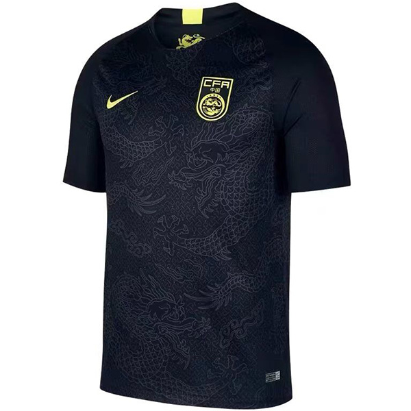 China away jersey drago version soccer uniform men's second kit black sports football shirt 2022